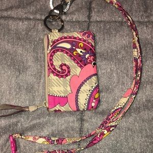 Vera Bradley- ID holder and lanyard gently used